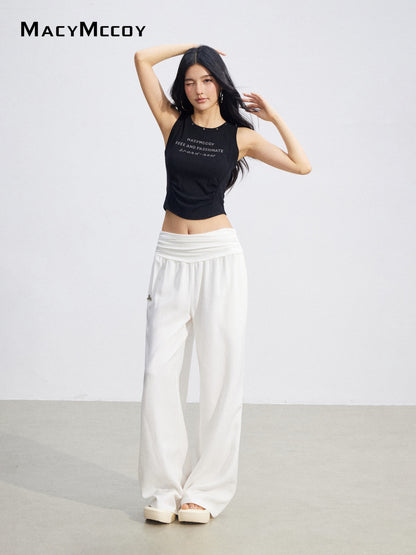 MacyMccoy MMC2026082  White High Waist Trousers
