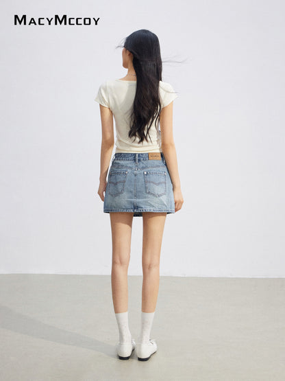 MacyMccoy MMC2026075 Denim Skort