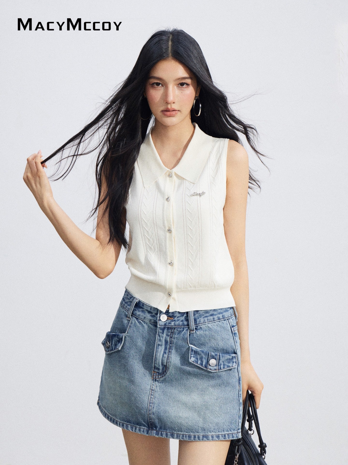 MacyMccoy MMC2026075 Denim Skort