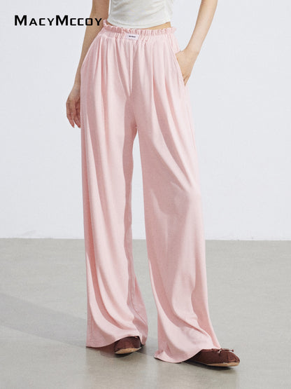 MacyMccoy MMC2026068 Lace Trim Wide Leg Pants(2color)