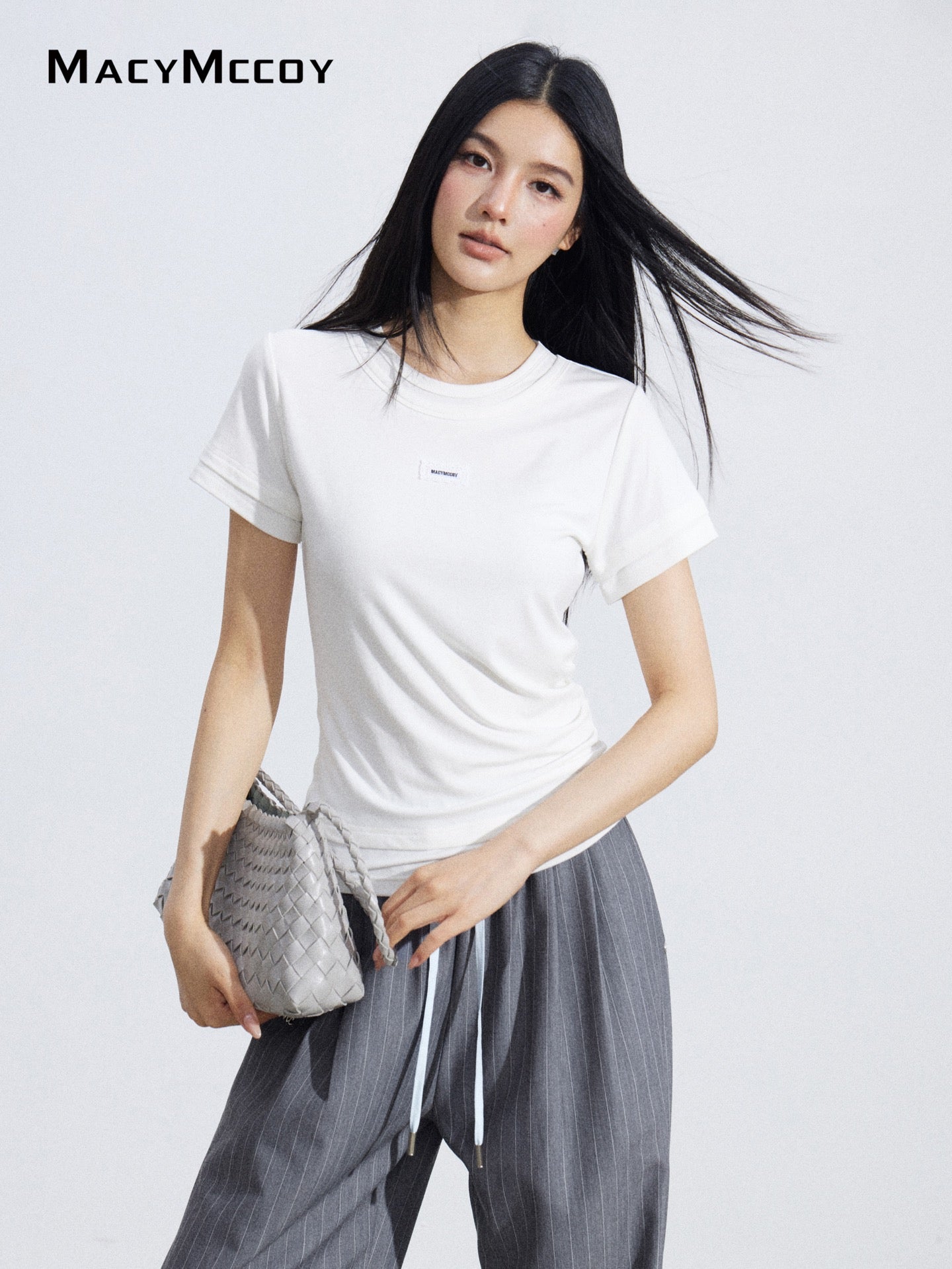 MacyMccoy MMC2026064 Faux Two-Piece Asymmetrical Tee