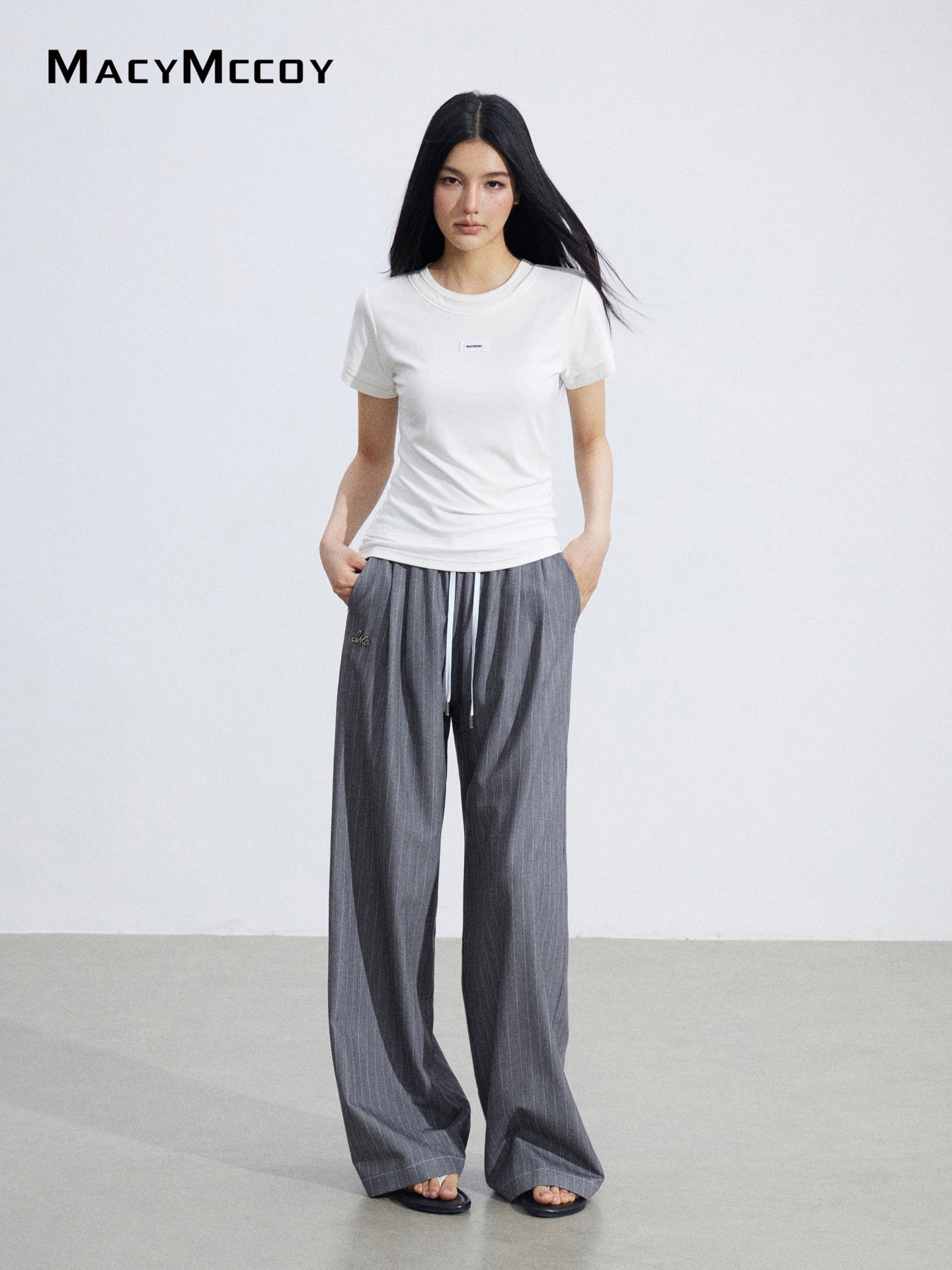 MacyMccoy MMC2026064 Faux Two-Piece Asymmetrical Tee