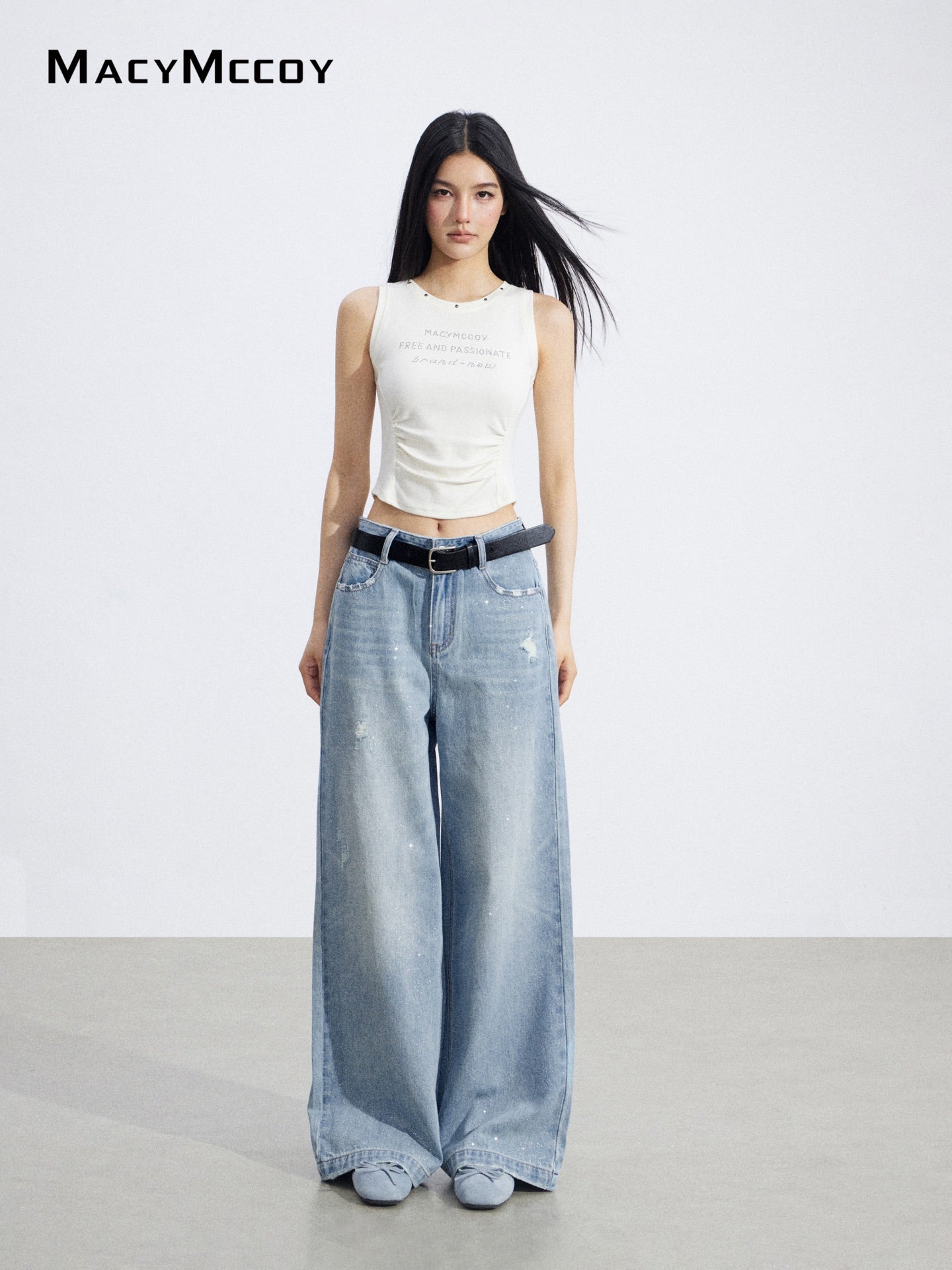 MacyMccoy MMC2026062 Starry Wide Leg Denim Pants