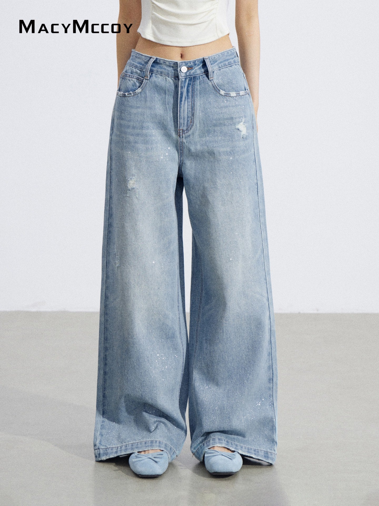 MacyMccoy MMC2026062 Starry Wide Leg Denim Pants