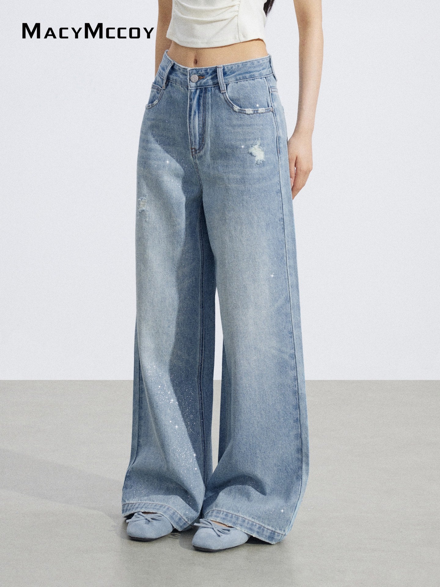 MacyMccoy MMC2026062 Starry Wide Leg Denim Pants