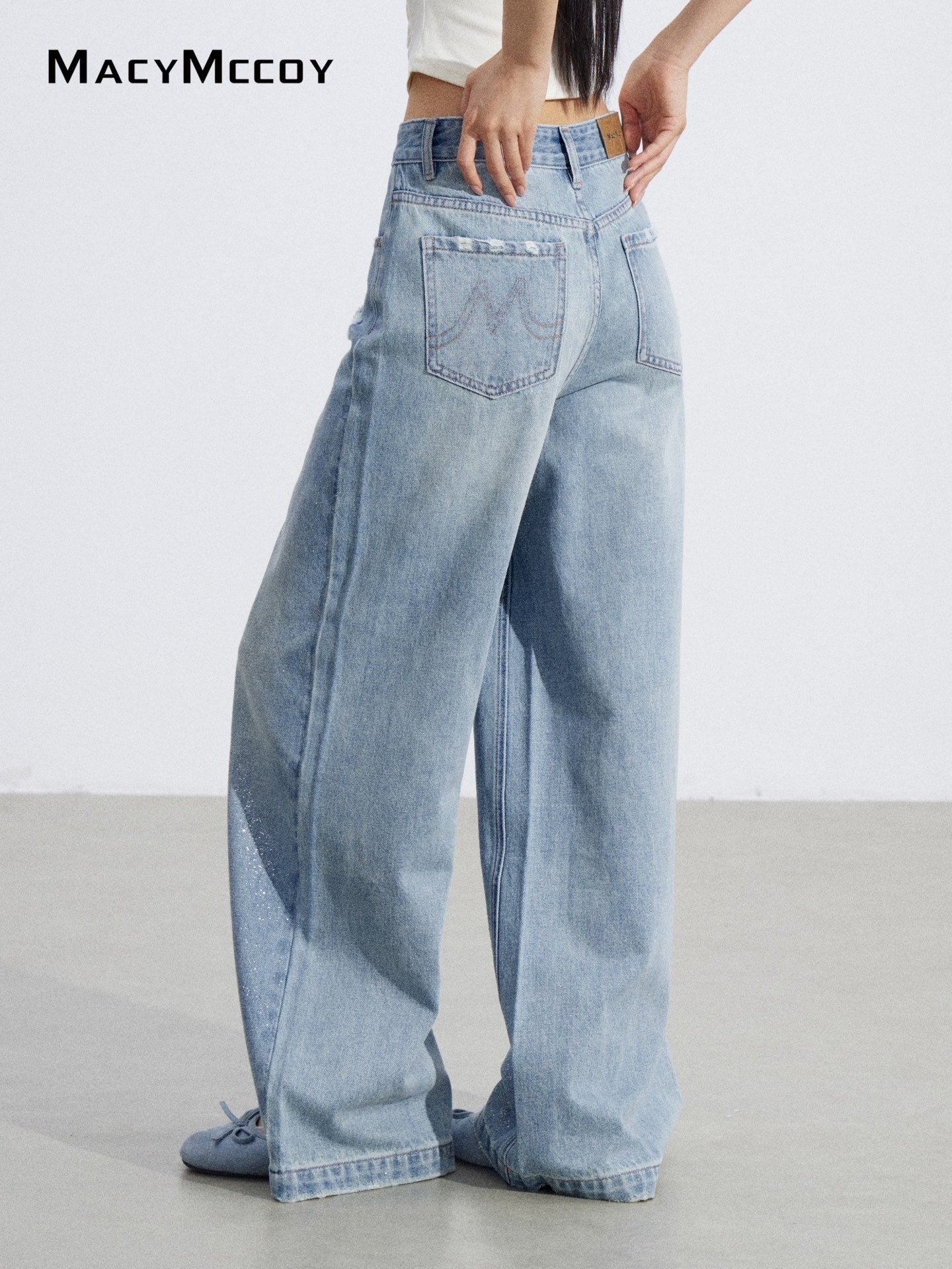 MacyMccoy MMC2026062 Starry Wide Leg Denim Pants