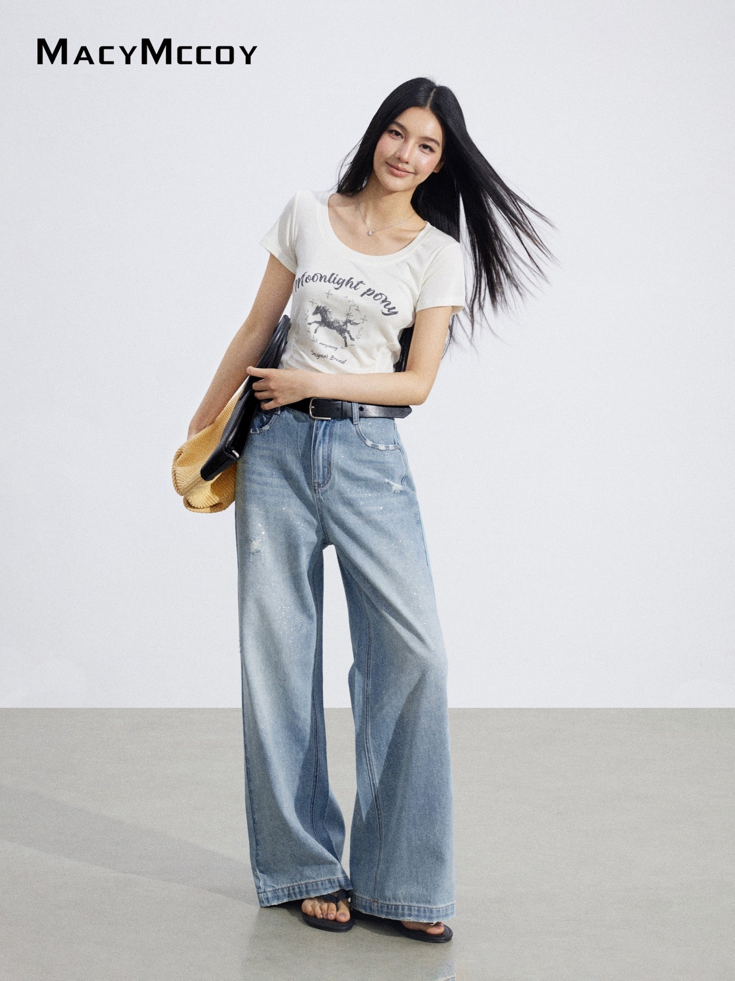 MacyMccoy MMC2026062 Starry Wide Leg Denim Pants