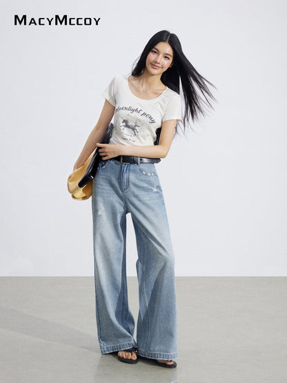 MacyMccoy MMC2026062 Starry Wide Leg Denim Pants
