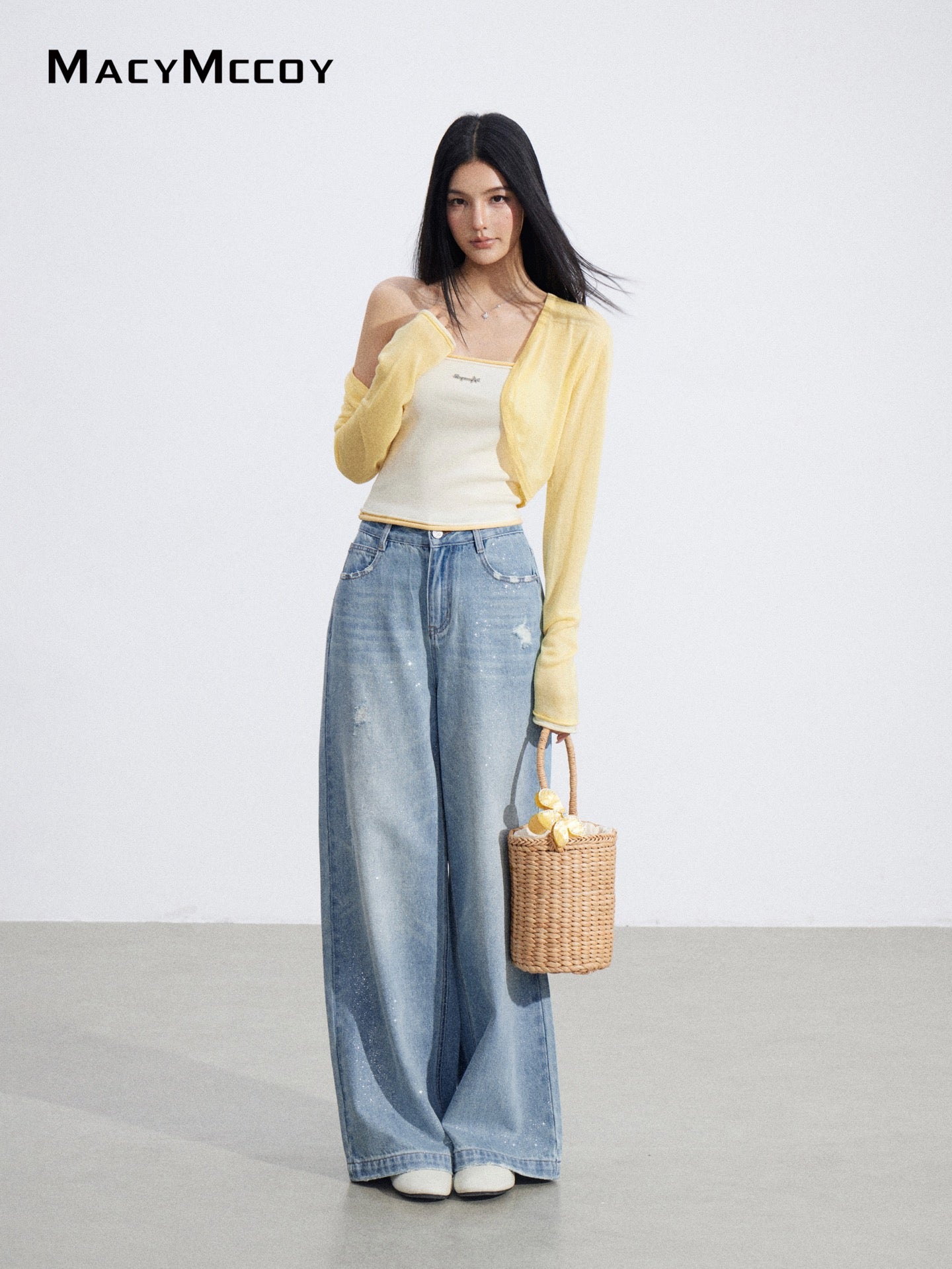 MacyMccoy MMC2026062 Starry Wide Leg Denim Pants