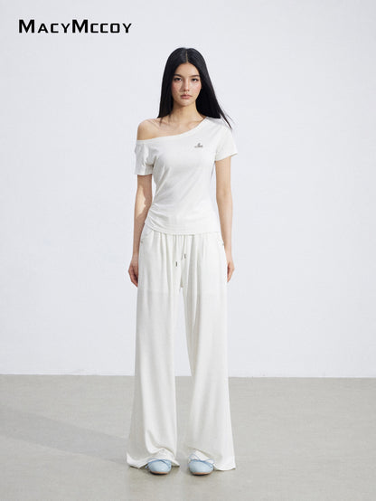 MacyMccoy MMC2026048 Off-shoulder drape set(2color)