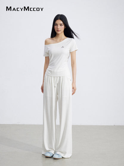 MacyMccoy MMC2026048 Off-shoulder drape set(2color)