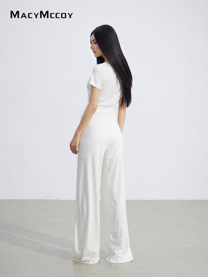 MacyMccoy MMC2026048 Off-shoulder drape set(2color)