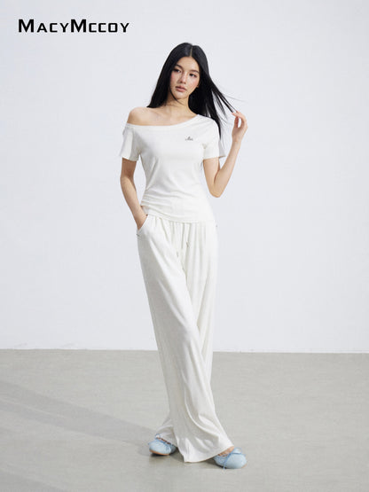 MacyMccoy MMC2026048 Off-shoulder drape set(2color)
