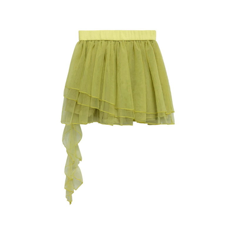 Leap Dream SALE ALD26004 Asymmetric Multi-Layer Tulle Skirt