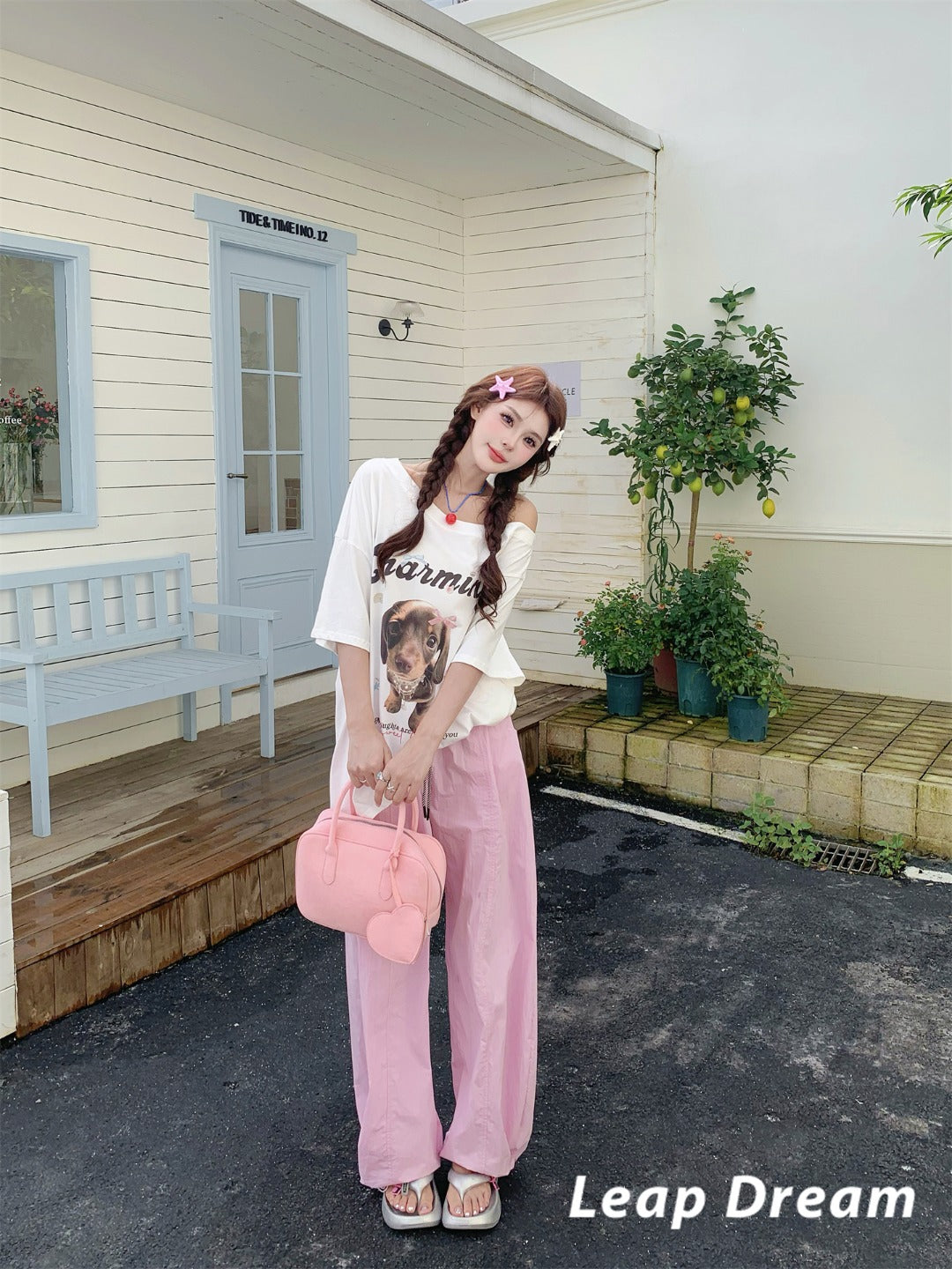 Leap Dream SALE ALD26007 Panel-Waist Cargo Pants