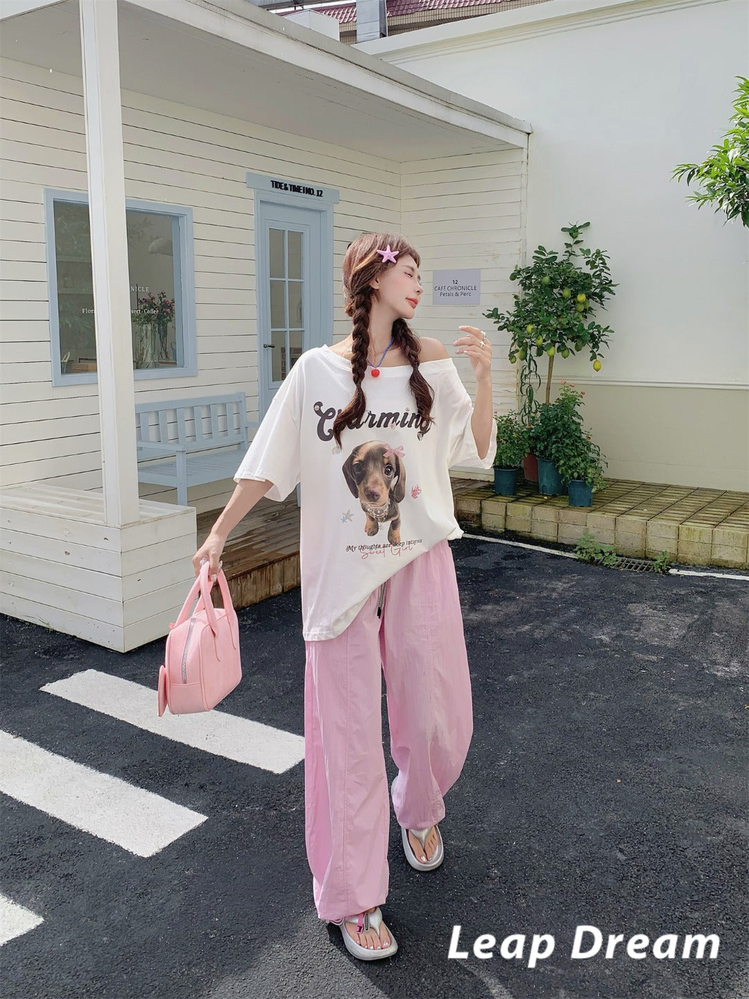 Leap Dream SALE ALD26007 Panel-Waist Cargo Pants