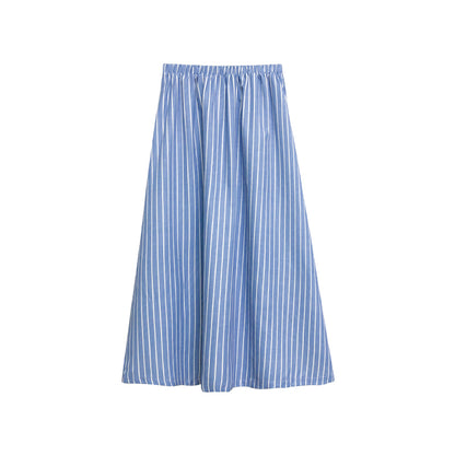 Leap Dream SALE ALD26009 Vertical Stripe A-Line Skirt