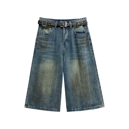 Leap Dream SALE ALD26014 Washed Denim Bermuda Shorts