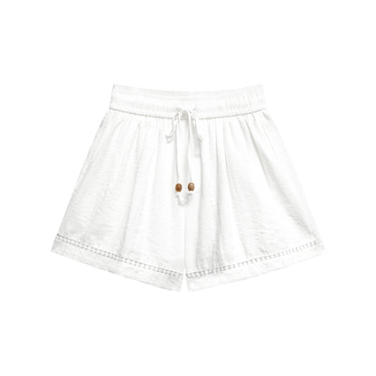 Crow Caim SALE CC25120 White Cutout A-Line Tie Shorts