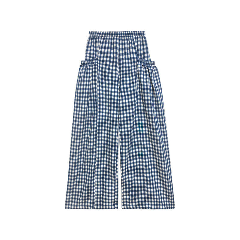 Crow Caim SALE CC25139 Oversized Plaid Cargo Pants