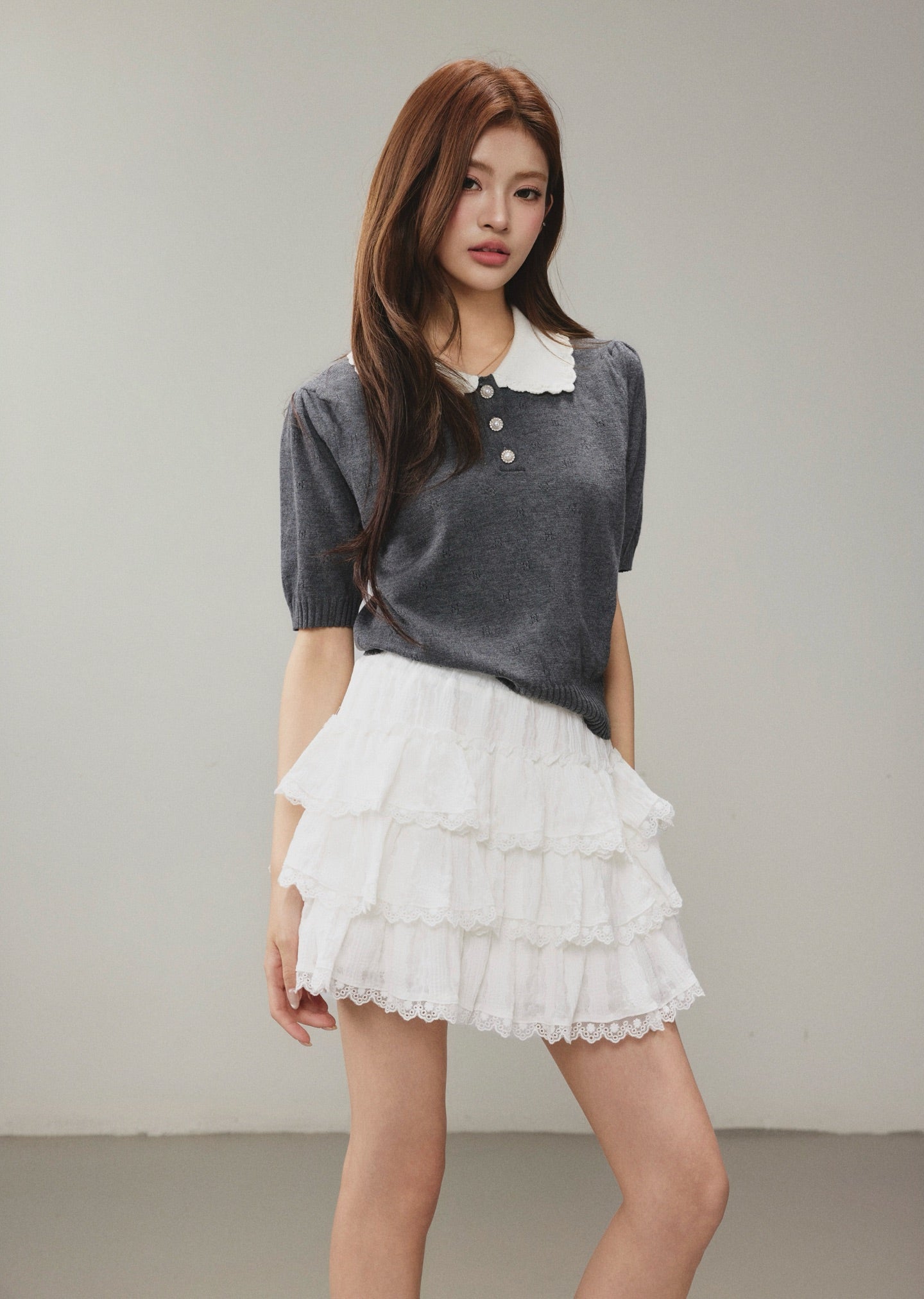 OTEBANBASS OTE260802 Peter Pan Knit Top(2color)