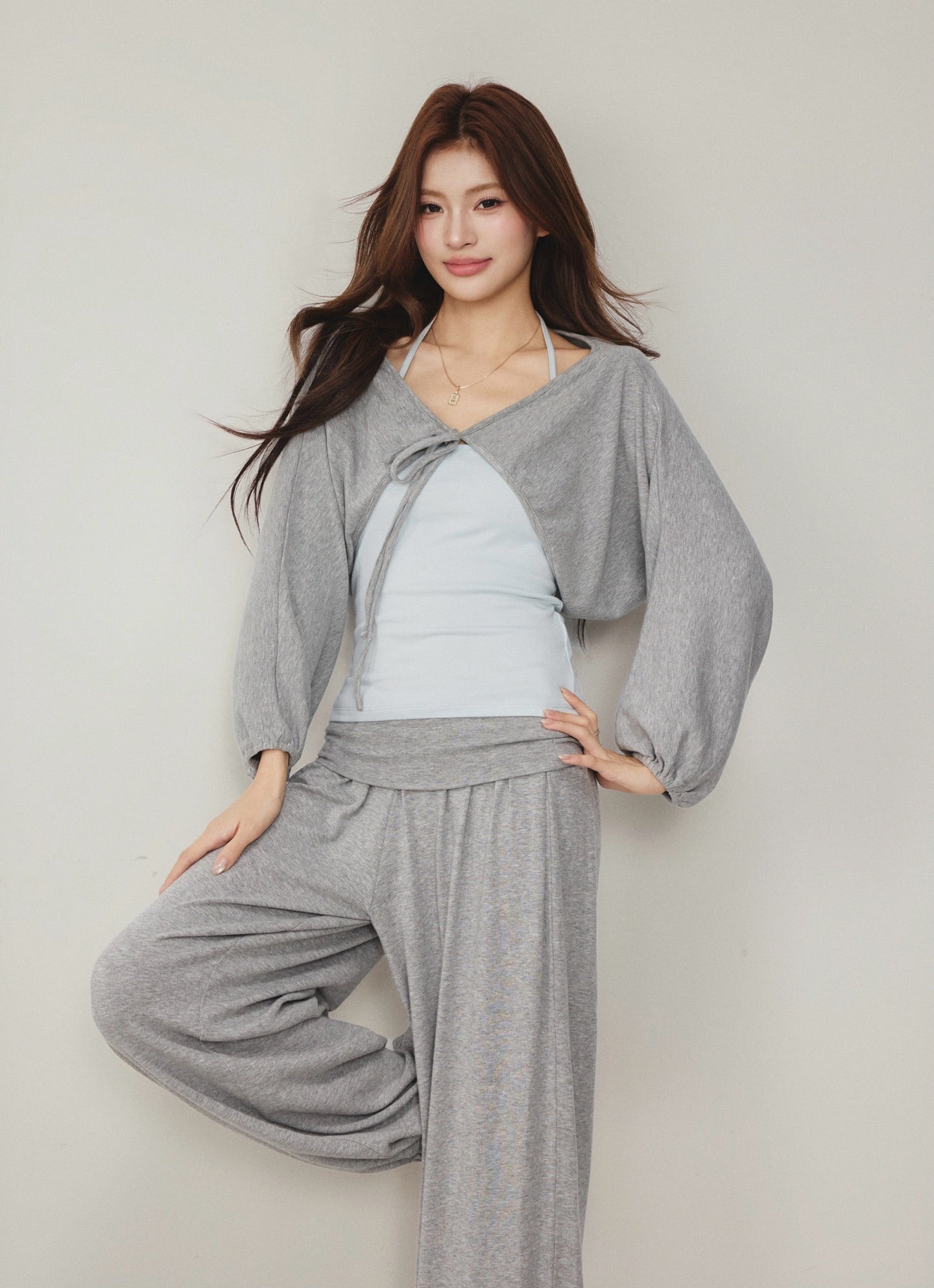 OTEBANBASS OTE260811  Halter Top and Harem Pants Set(2color)