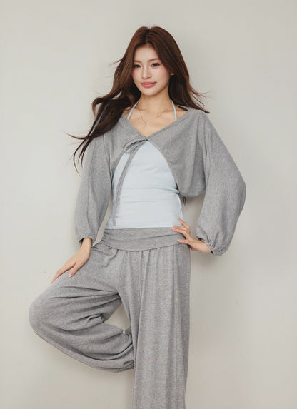 OTEBANBASS OTE260811  Halter Top and Harem Pants Set(2color)
