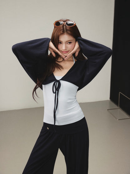 OTEBANBASS OTE260811  Halter Top and Harem Pants Set(2color)