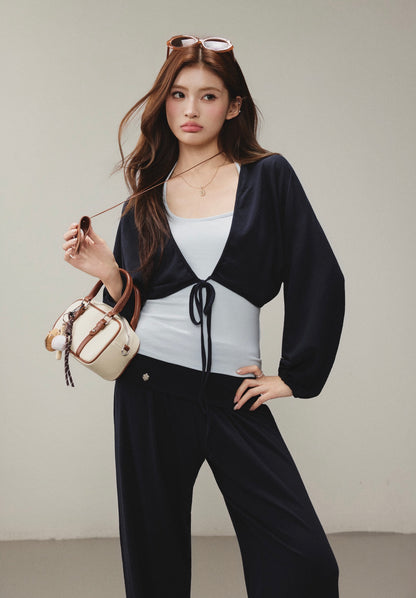 OTEBANBASS OTE260811  Halter Top and Harem Pants Set(2color)