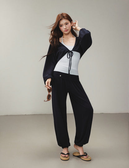 OTEBANBASS OTE260811  Halter Top and Harem Pants Set(2color)