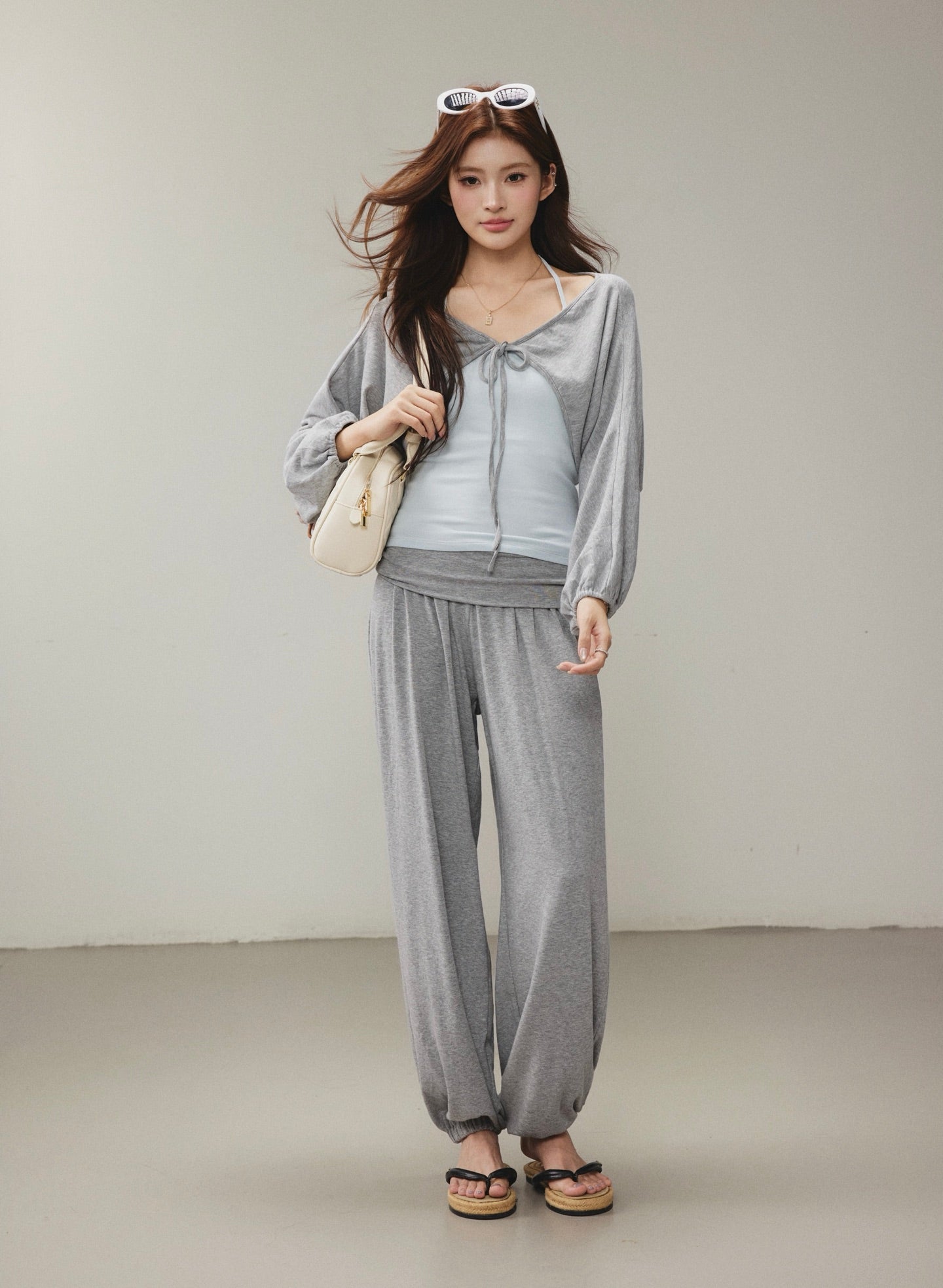 OTEBANBASS OTE260811  Halter Top and Harem Pants Set(2color)