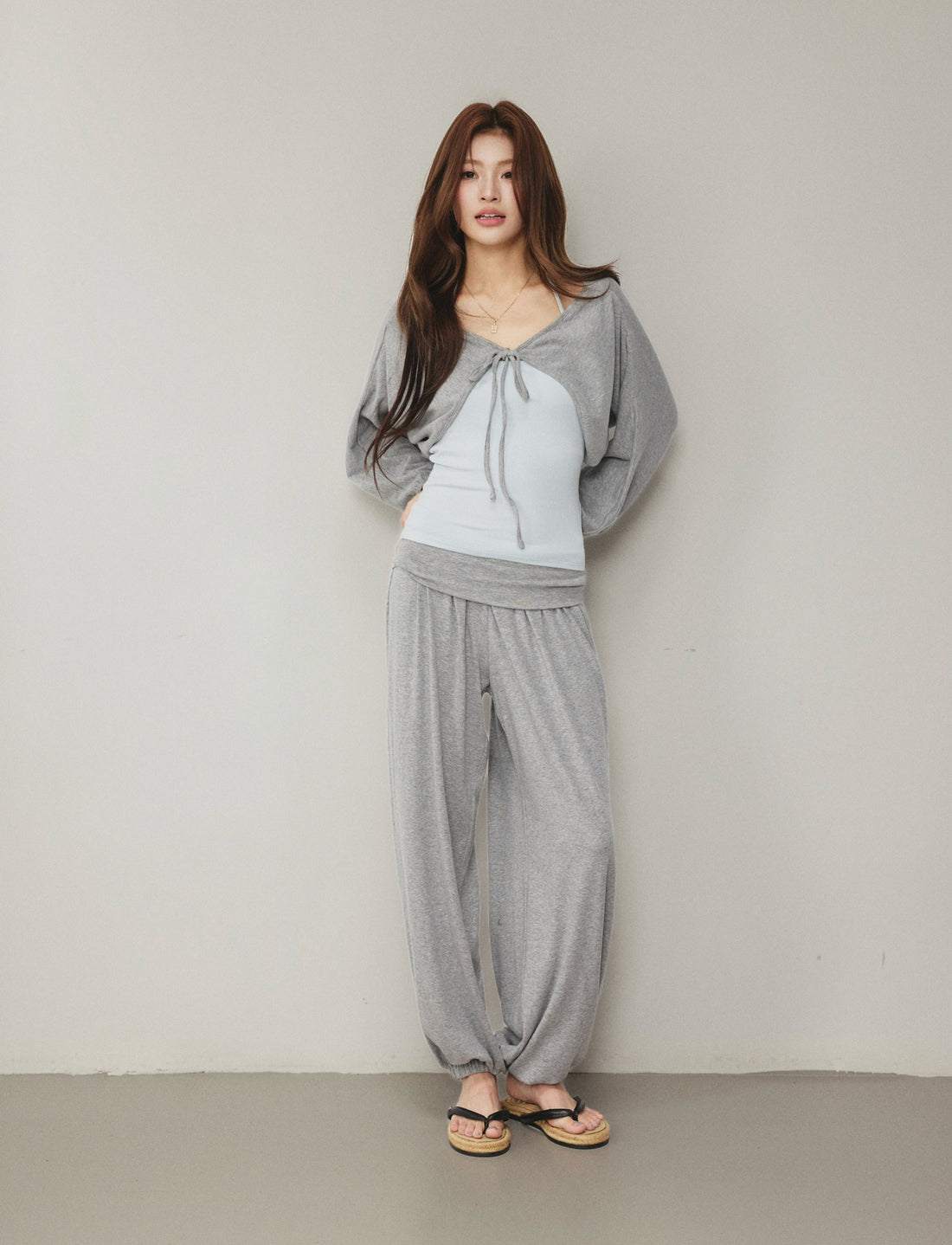 OTEBANBASS OTE260811  Halter Top and Harem Pants Set(2color)