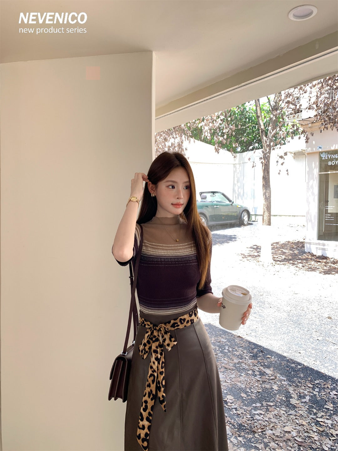 NeveNico SALE NN2509016 Rhinestone Mesh Sheer Knit Top(2color)