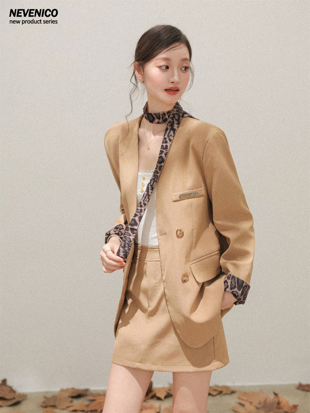 NeveNico SALE NN2510006 Leopard Cuff Suit(SEPERATE)
