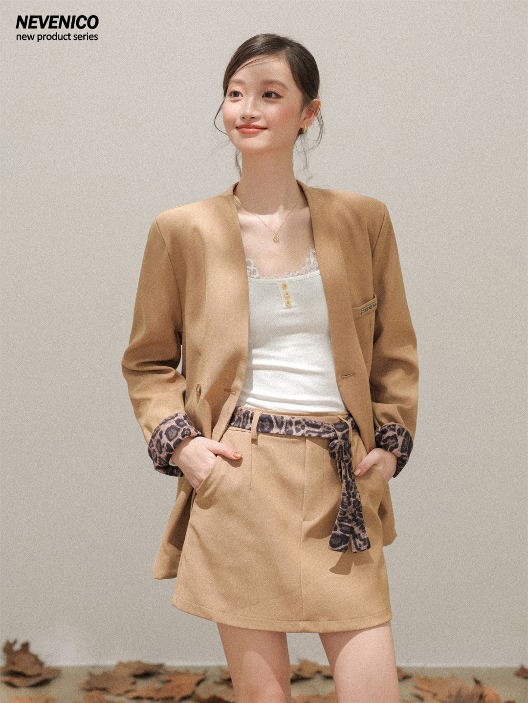 NeveNico SALE NN2510006 Leopard Cuff Suit(SEPERATE)