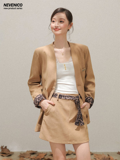 NeveNico SALE NN2510006 Leopard Cuff Suit(SEPERATE)