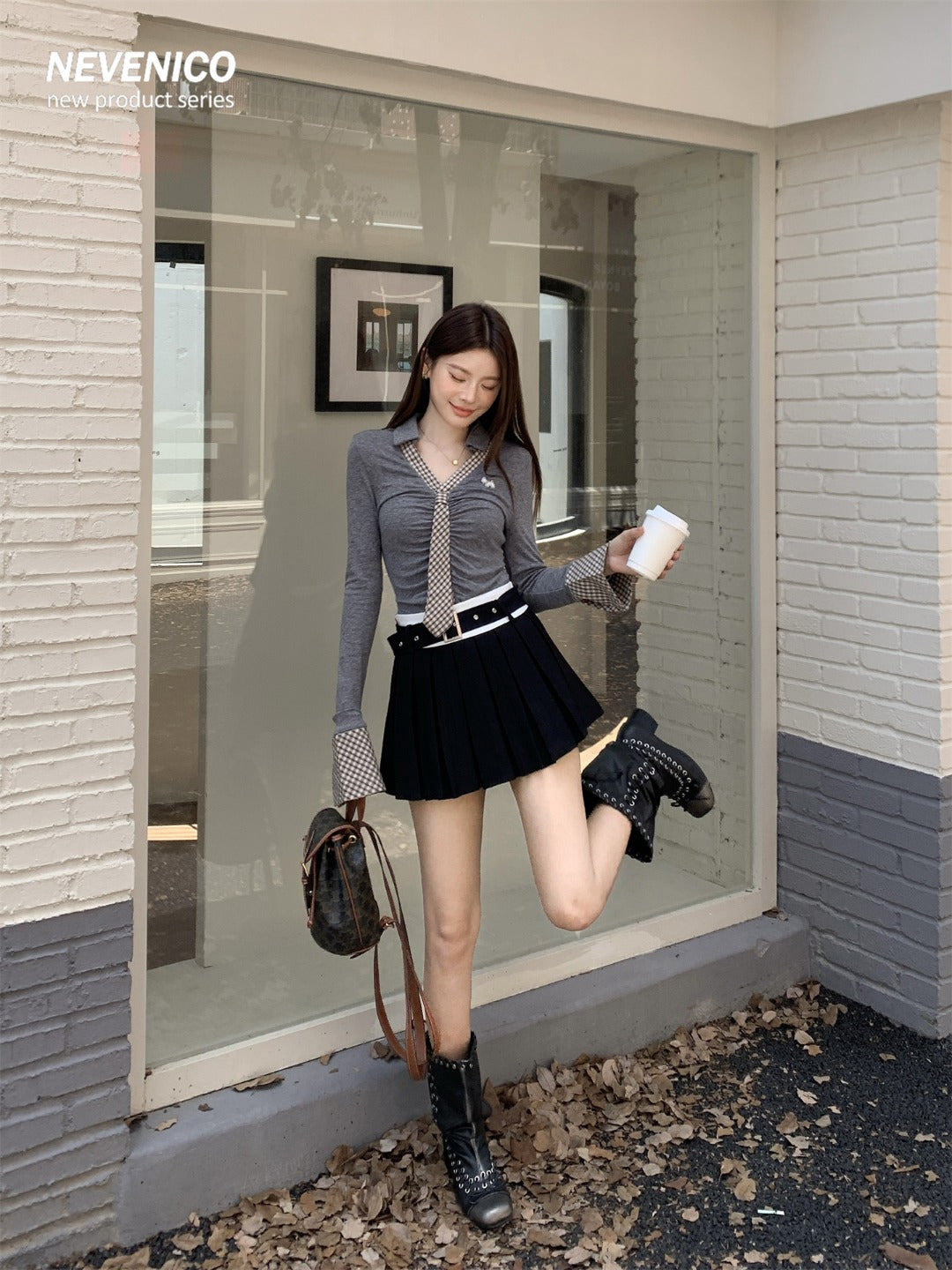 NeveNico SALE NN2509010 Two-in-One Paneled Skirt