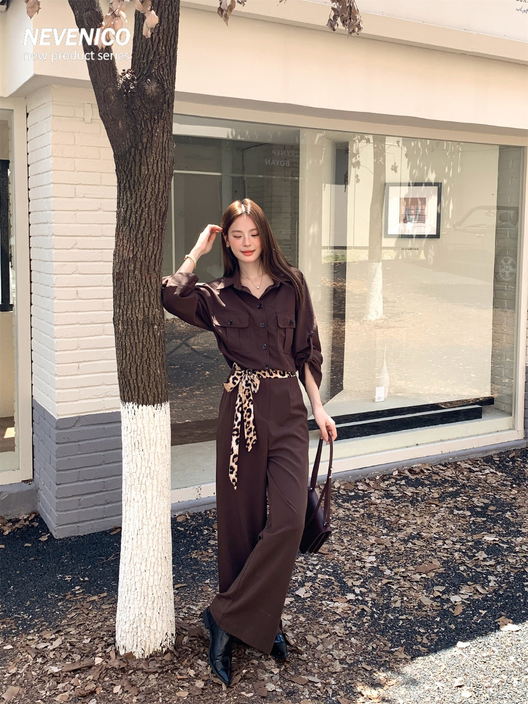 NeveNico SALE NN2509021 Belted Button Jumpsuit