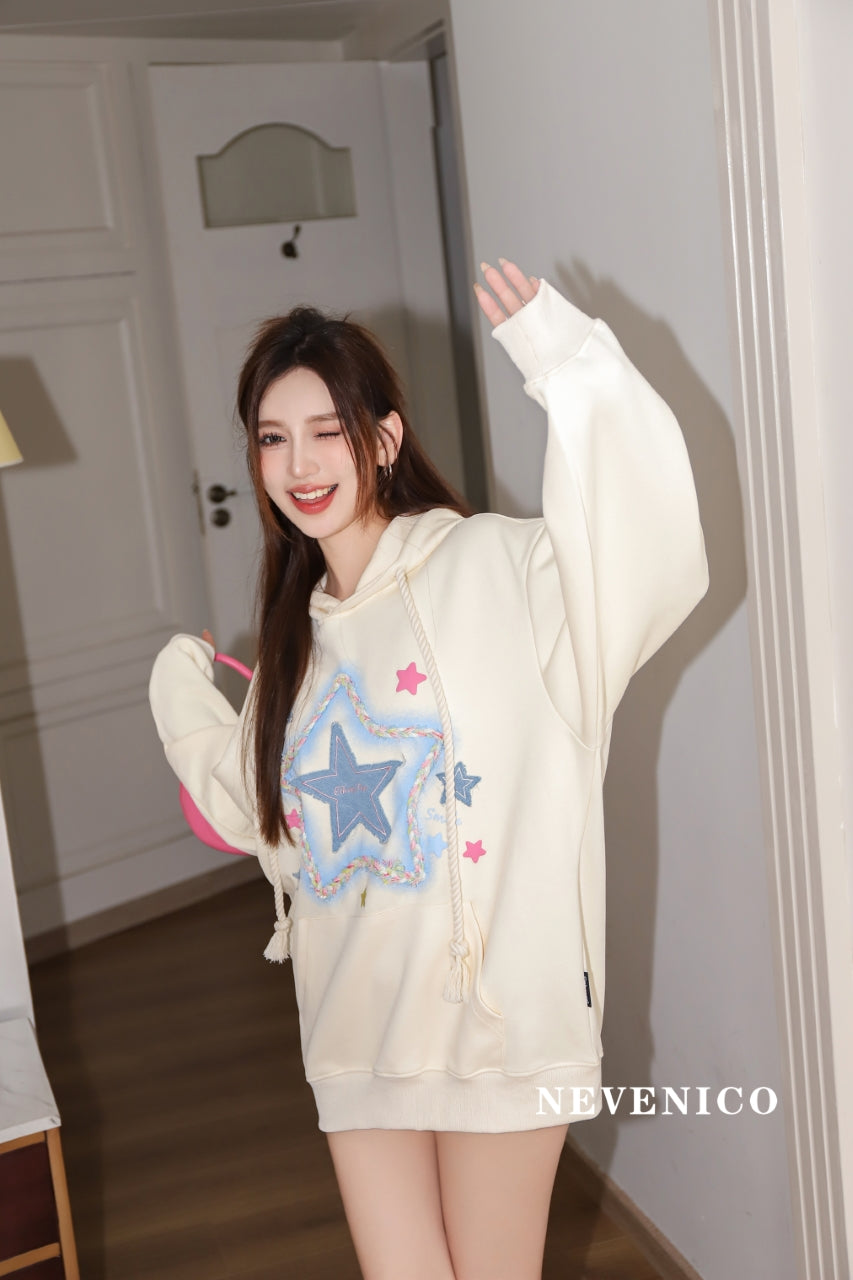 NeveNico SALE NN2509029 Star Patch Hoodie