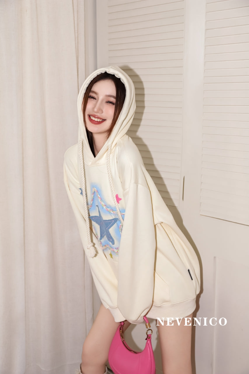 NeveNico SALE NN2509029 Star Patch Hoodie