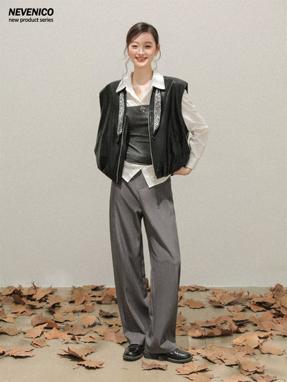 NeveNico SALE NN2510004 Sequin Straight-Leg Pants