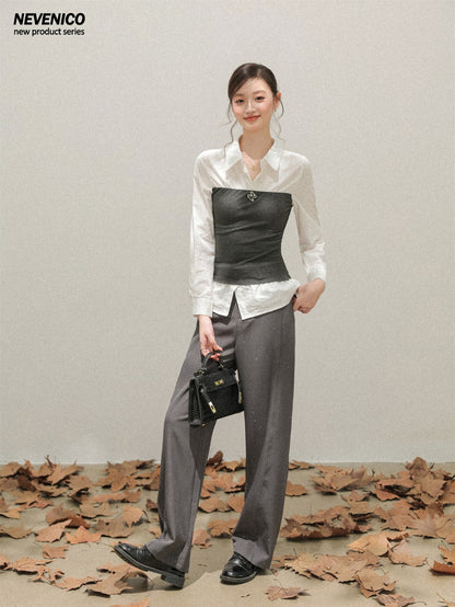 NeveNico SALE NN2510004 Sequin Straight-Leg Pants
