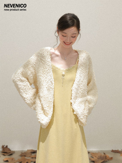 NeveNico SALE NN2510018 Chunky Hand-Crochet Cardigan