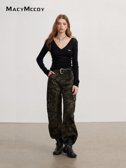 MacyMccoy MMC2026145 2-Way Wear Knit Top(2color)
