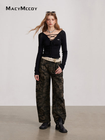 MacyMccoy MMC2026145 2-Way Wear Knit Top(2color)