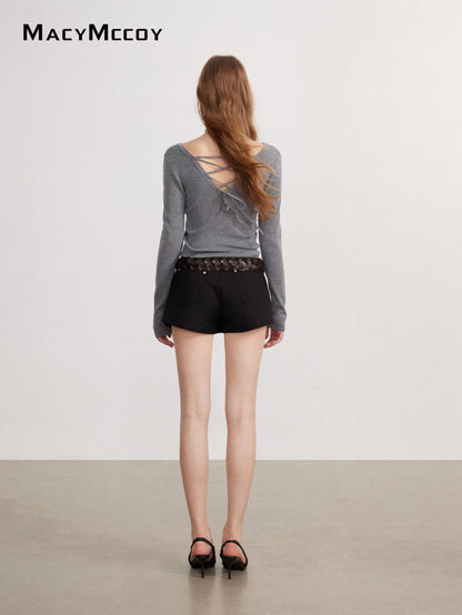 MacyMccoy MMC2026145 2-Way Wear Knit Top(2color)