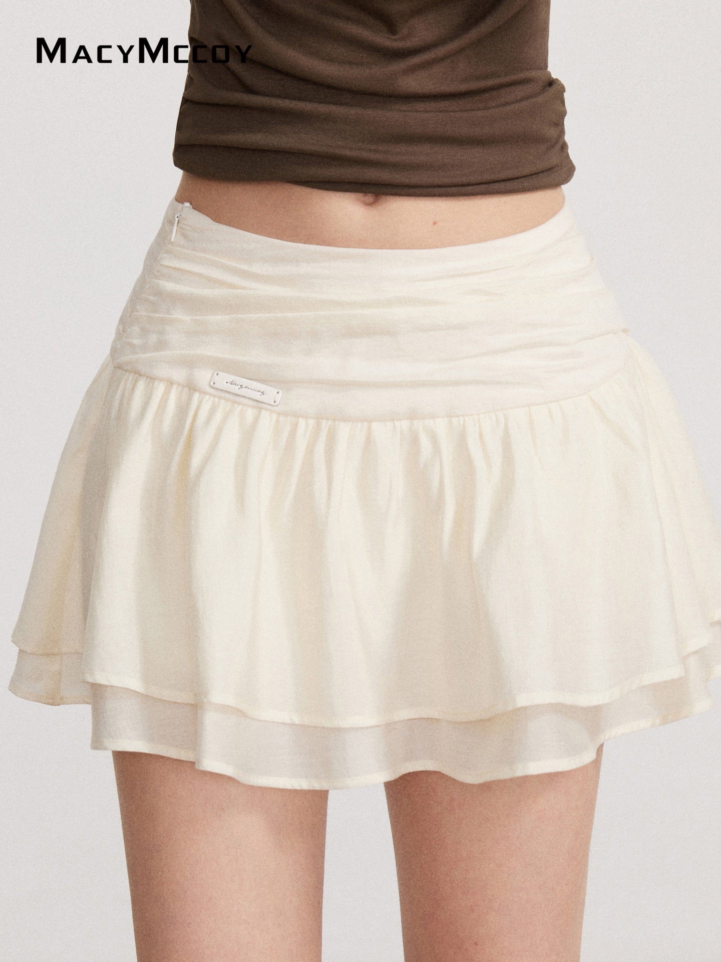 MacyMccoy MMC2026141 Pleated A-line skirt(2color)