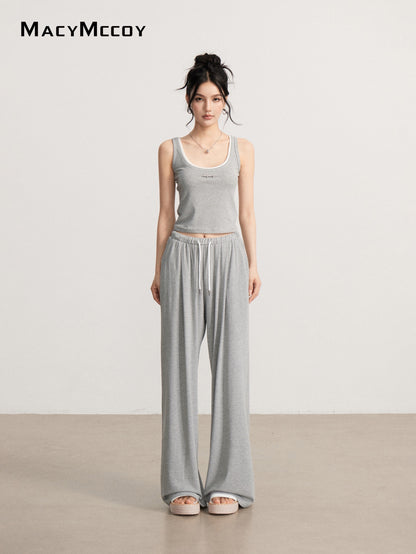 MacyMccoy MMC2026111 Draped Striped Tank Top Set(2color)