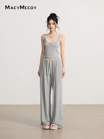 MacyMccoy MMC2026111 Draped Striped Tank Top Set(2color)