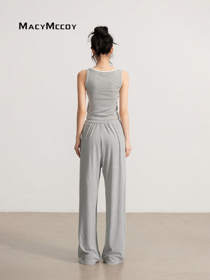 MacyMccoy MMC2026111 Draped Striped Tank Top Set(2color)